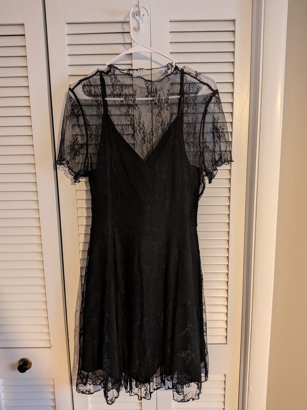 Cider Black Lace Mini Dress
